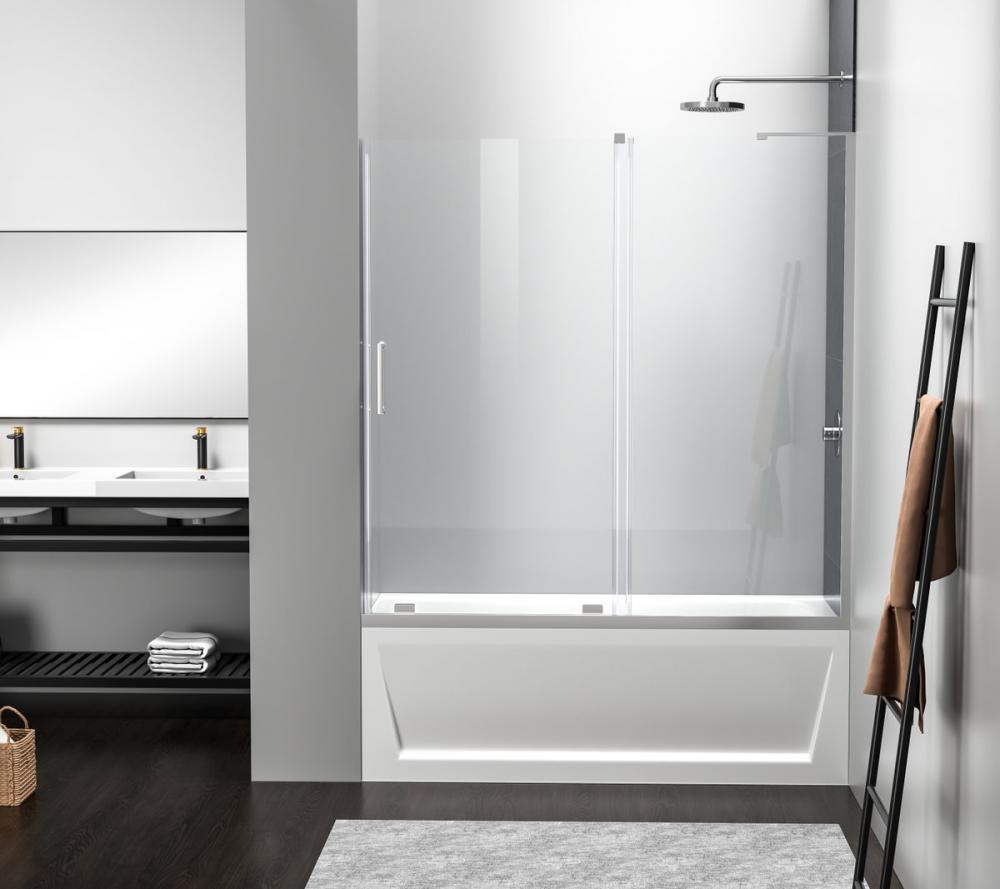 Frameless Tub Door 60x60 Polished Chrome