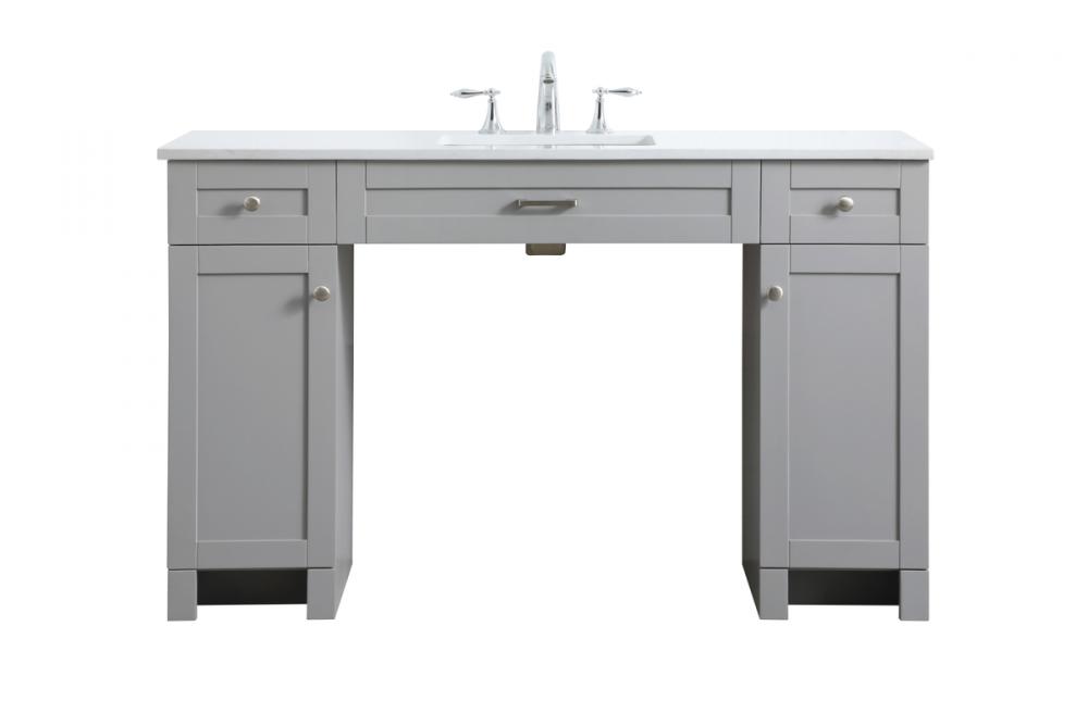 54 Inch Ada Compliant Bathroom Vanity in Grey