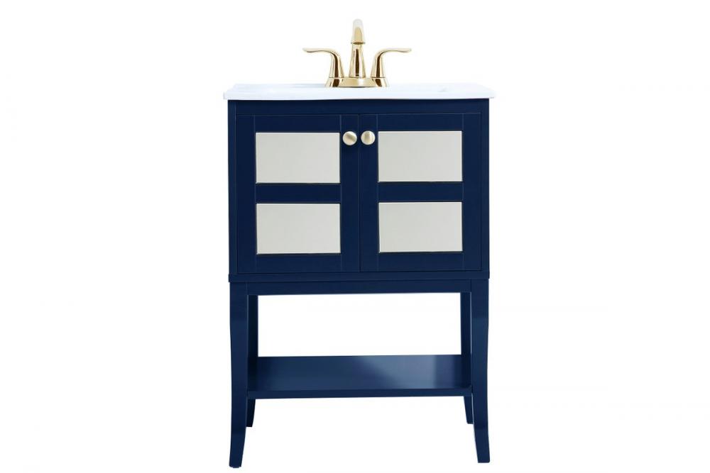 24 Inch Bathroom Vanity in Blue