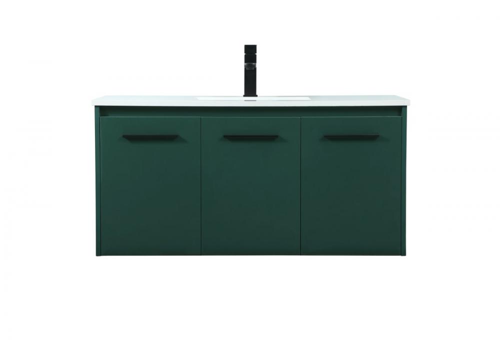 40 Inch Single Bathroom Vanity in Green