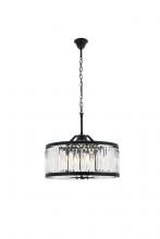 Elegant 1233D28MB/RC - Chelsea 8 Light Matte Black Chandelier Clear Royal Cut Crystal