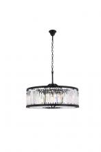 Elegant 1233D35MB/RC - Chelsea 10 light Matte Black Chandelier Clear Royal Cut Crystal