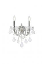 Elegant 2800W2C/RC - Maria Theresa 2 Light Chrome Wall Sconce Clear Royal Cut Crystal