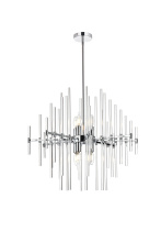 Elegant 2502D27C - Sienna 27 inch crystal rod pendant in chrome