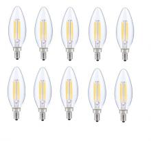 Elegant E12LED125-10PK - LED E12 Candelabra, Blunt Tip, 5000k, 300 Degree, Cri80, Es, Ul, 6w, 40w Equivalent, 15000hrs