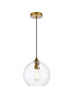 Elegant LD2282BR - Cashel 10 inch light brass pendant