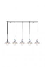 Elegant LD4033D49C - Etude 5 Light Chrome Pendant