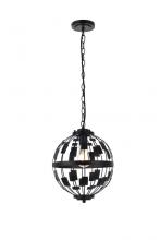 Elegant LD7075D12BK - Levante 1 Light Pendant in Black