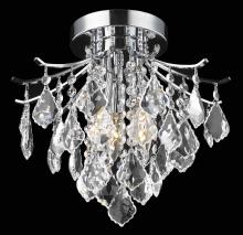 Elegant LD8100F12C - Amelia Collection Flush Mount D12in H12in Lt:3 Chrome Finish