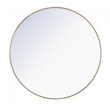 Elegant MR4048BR - Metal Frame Round Mirror 48 Inch Brass Finish