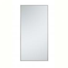 Elegant MR41836S - Metal Frame Rectangle Mirror 18 Inch in Silver