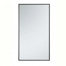 Elegant MR42036BK - Metal Frame Rectangle Mirror 20 Inch in Black