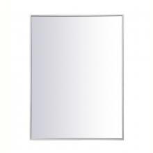 Elegant MR42736S - Metal Frame Rectangle Mirror 27 Inch in Silver