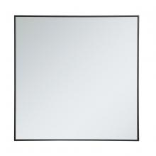 Elegant MR43636BK - Metal Frame Square Mirror 36 Inch in Black