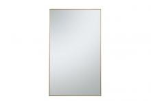 Elegant MR43672BR - Metal Frame Rectangle Mirror 36 Inch in Brass