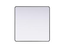 Elegant MR8A4848BLK - Contour Metal Square Mirror 48x48 in Black