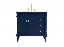 Elegant VF13036BL - 36 Inch Single Bathroom Vanity in Blue