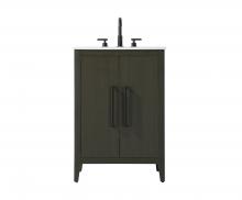 Elegant VF29324MMB - 24 Inch Single Bathroom Vanity In Mocha Brown