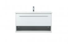 Elegant VF43536MWH - 36 Inch Single Bathroom Vanity in White