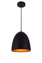 Elegant LDPD2036 - Circa Collection Pendant D9.5in H10.5in Lt:1 Black Finish