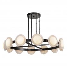 Alora Lighting CH320050UBAR - Alonso 50-in Urban Bronze/Alabaster LED Chandeliers