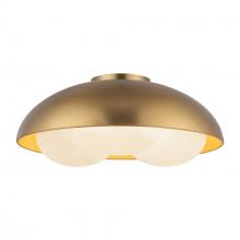 Alora Lighting FM495316BGOP - Robyn 16-in Brushed Gold/Opal Glass Socket Flush Mount