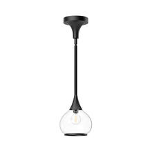 Alora Lighting PD524006MBCL - Hazel 6-in Clear Glass/Matte Black 1 Light Pendant