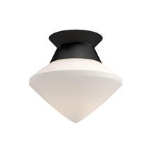 Alora Lighting FM537508MBOP - Nora 8-in Matte Black/Opal Matte Glass 1 Light Flush Mount