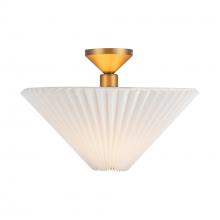 Alora Lighting SF497016BGFW - Bridgette 16-in Brushed Gold/Folded White Socket Semi-Flush Mount