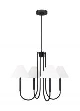 Visual Comfort & Co. Studio Collection DJC1024MBK - Porteau Transitional 5-Light Indoor Dimmable Medium Chandelier