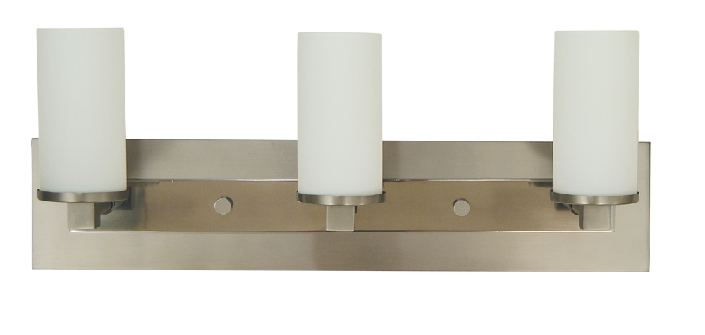 3-Light Satin Pewter/Polished Nickel Mercer Sconce