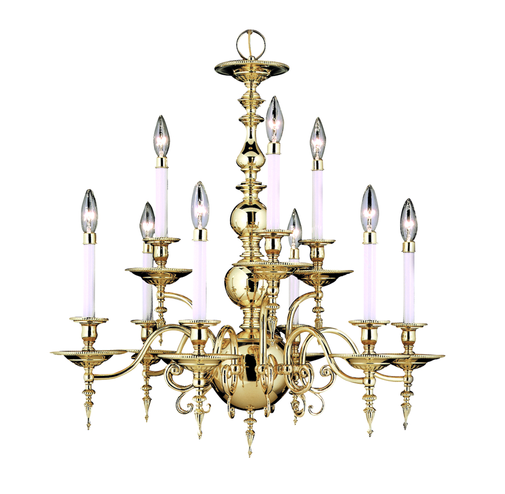 9-Light Polished Silver Kensington Dining Chandelier