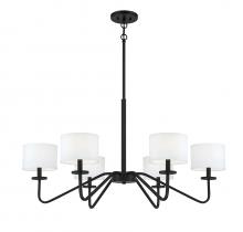 Savoy House Meridian M10092MBK - 6-Light Chandelier in Matte Black