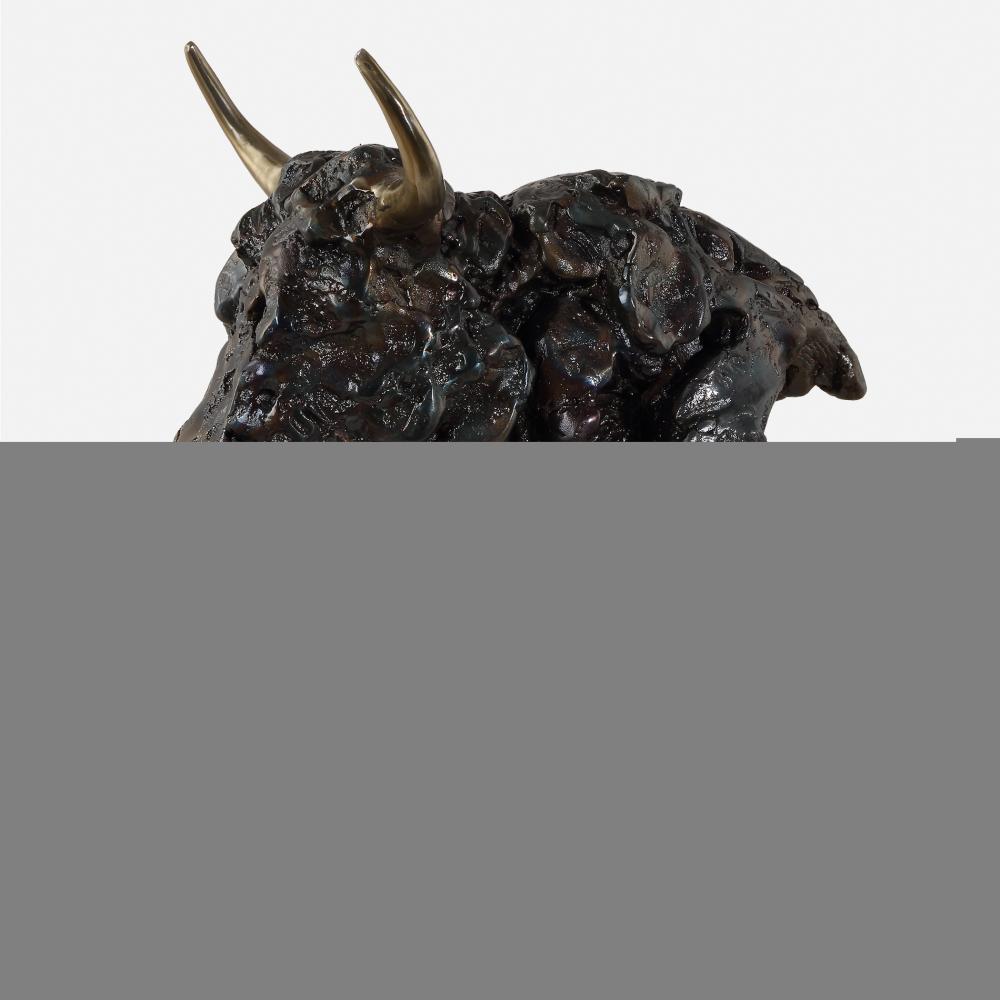 Uttermost Bison Bust Bronze Sculpture