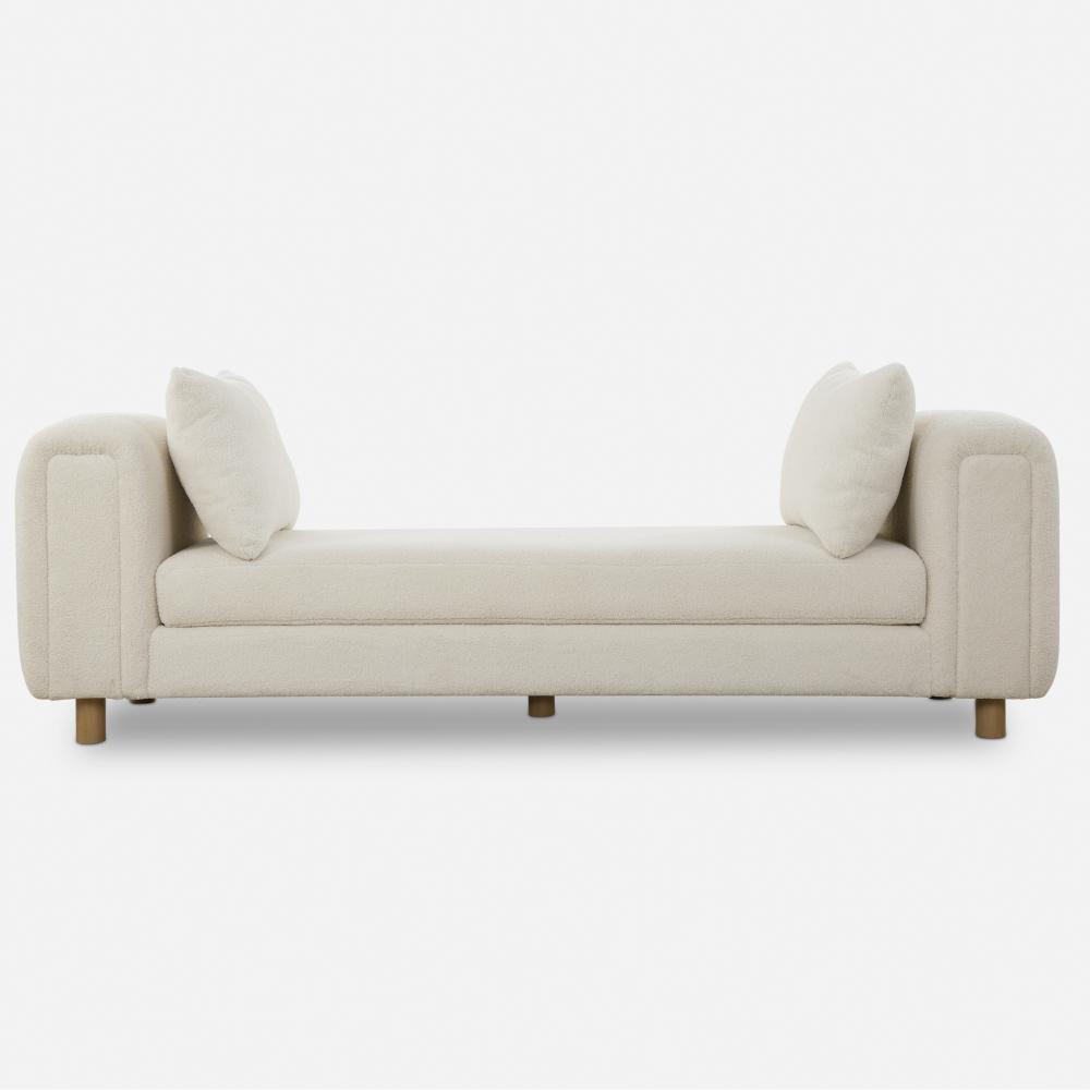 Uttermost Repose Oversized Ivory Bench