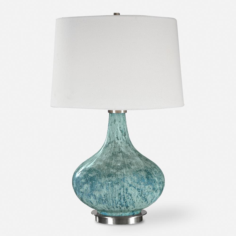 Uttermost Celinda Blue Gray Glass Lamp