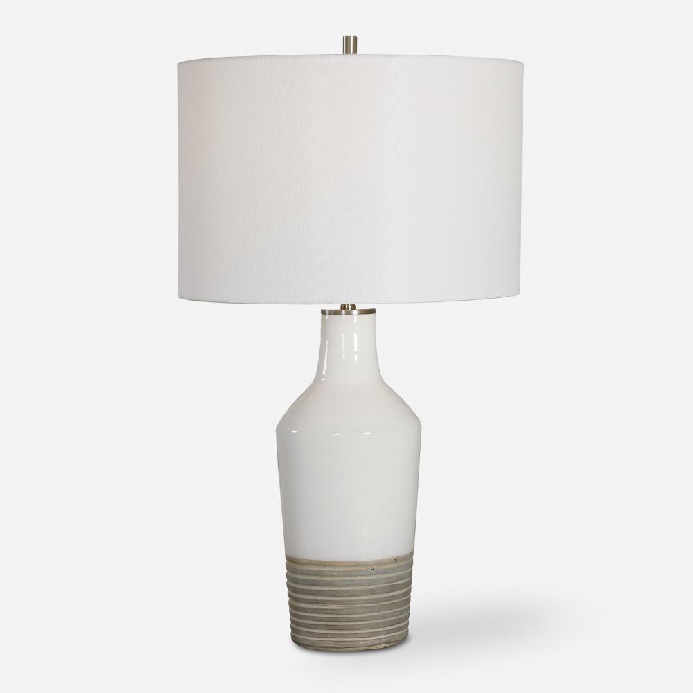 Uttermost Dakota White Crackle Table Lamp