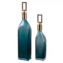 Uttermost 20076 - Uttermost Annabella Teal Glass Bottles, S/2