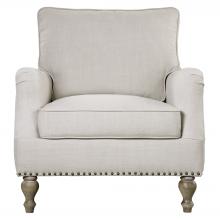 Uttermost 23291 - Uttermost Armstead Antique White Armchair