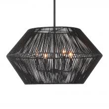 Uttermost 21589 - Uttermost Suva 4 Light Black Rope Pendant