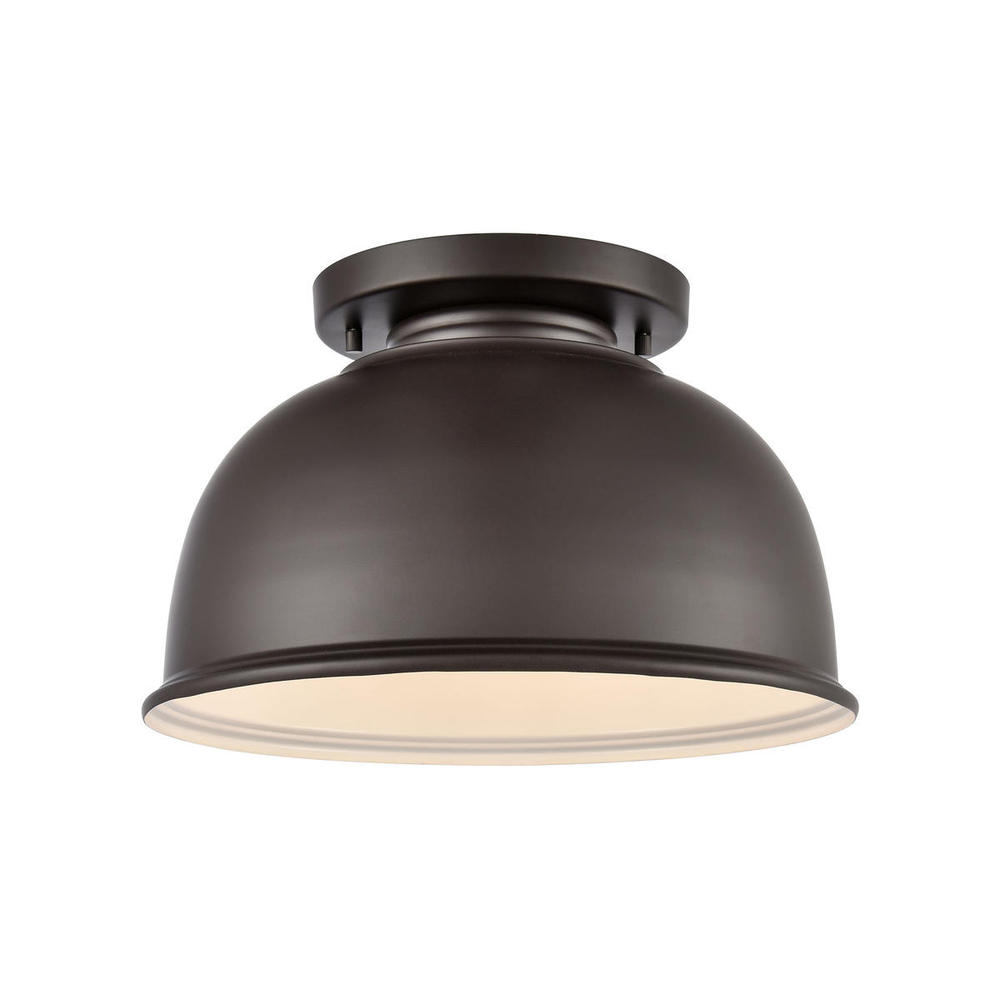 Thomas - Cedar Park 13'' Wide 1-Light Outdoor Flush Mount - Oil Rubbed Bronze