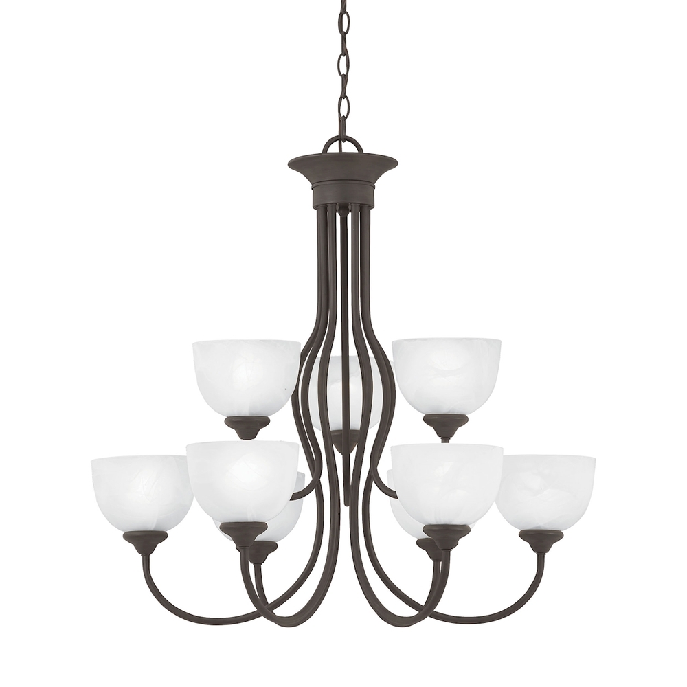 Thomas - Tahoe 30'' Wide 9-Light Chandelier - Painted Bronze