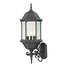 ELK Home 8603EW/65 - Thomas - Spring Lake 25'' High 3-Light Outdoor Sconce - Matte Textured Black