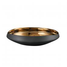 ELK Home H0017-9745 - Greer Bowl - Low Black and Gold Glazed (2 pack)