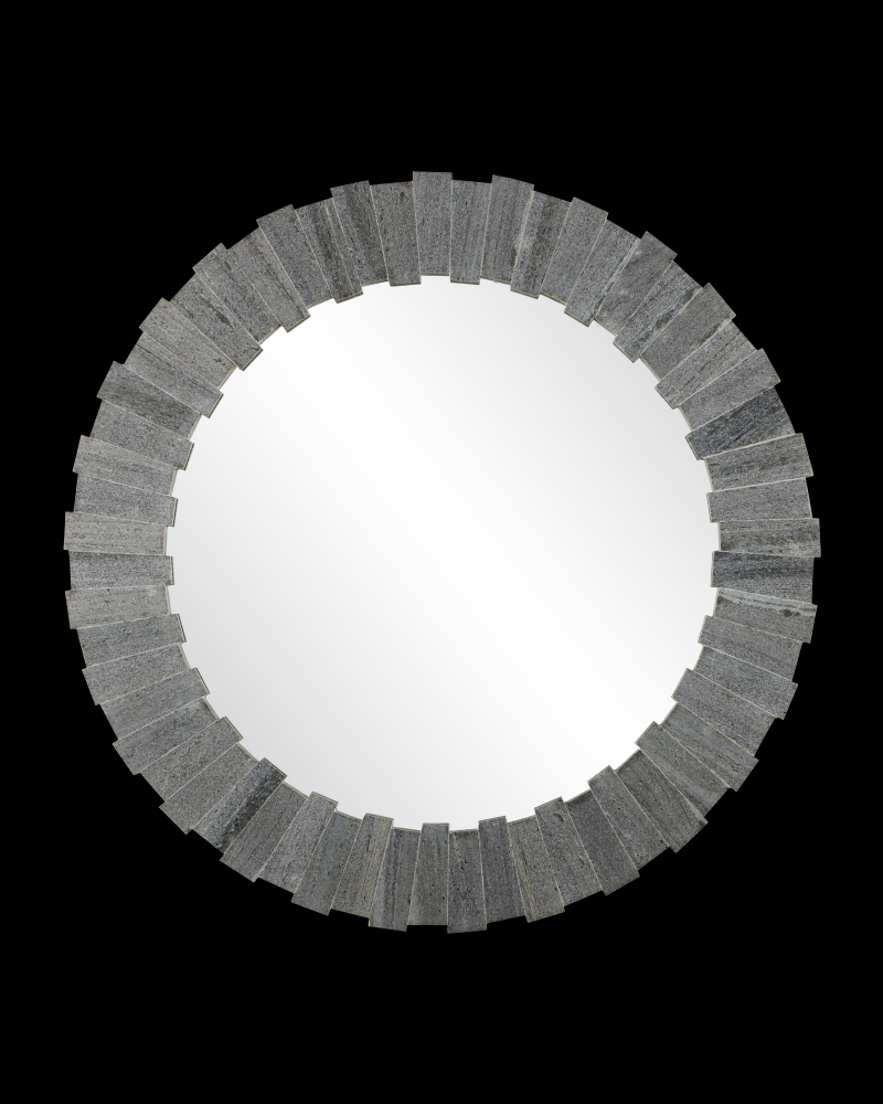 Dario Round Gray Mirror