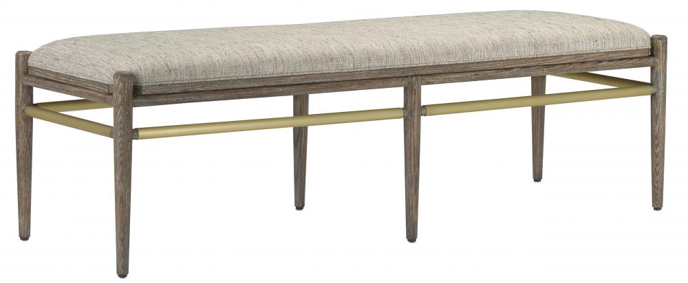 Visby Light Pepper Bench, Calcutta Linen