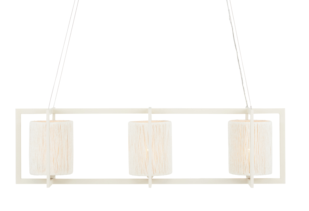 Monreale White Rectangular Chandelier