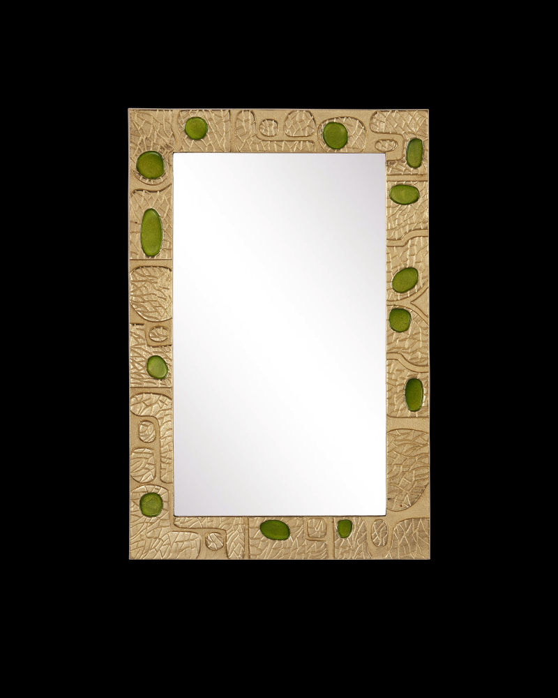 Beau Monde Gold & Green Mirror