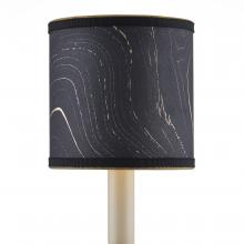 Currey 0900-0020 - Marble Black Paper Drum Chandelier Shade