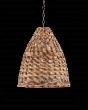 Currey 9845 - Basket Natural Pendant